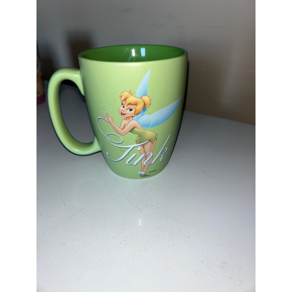 Disney Store Tinker Bell Green Disney Fairies Tink Large Ceramic Coffee Mug